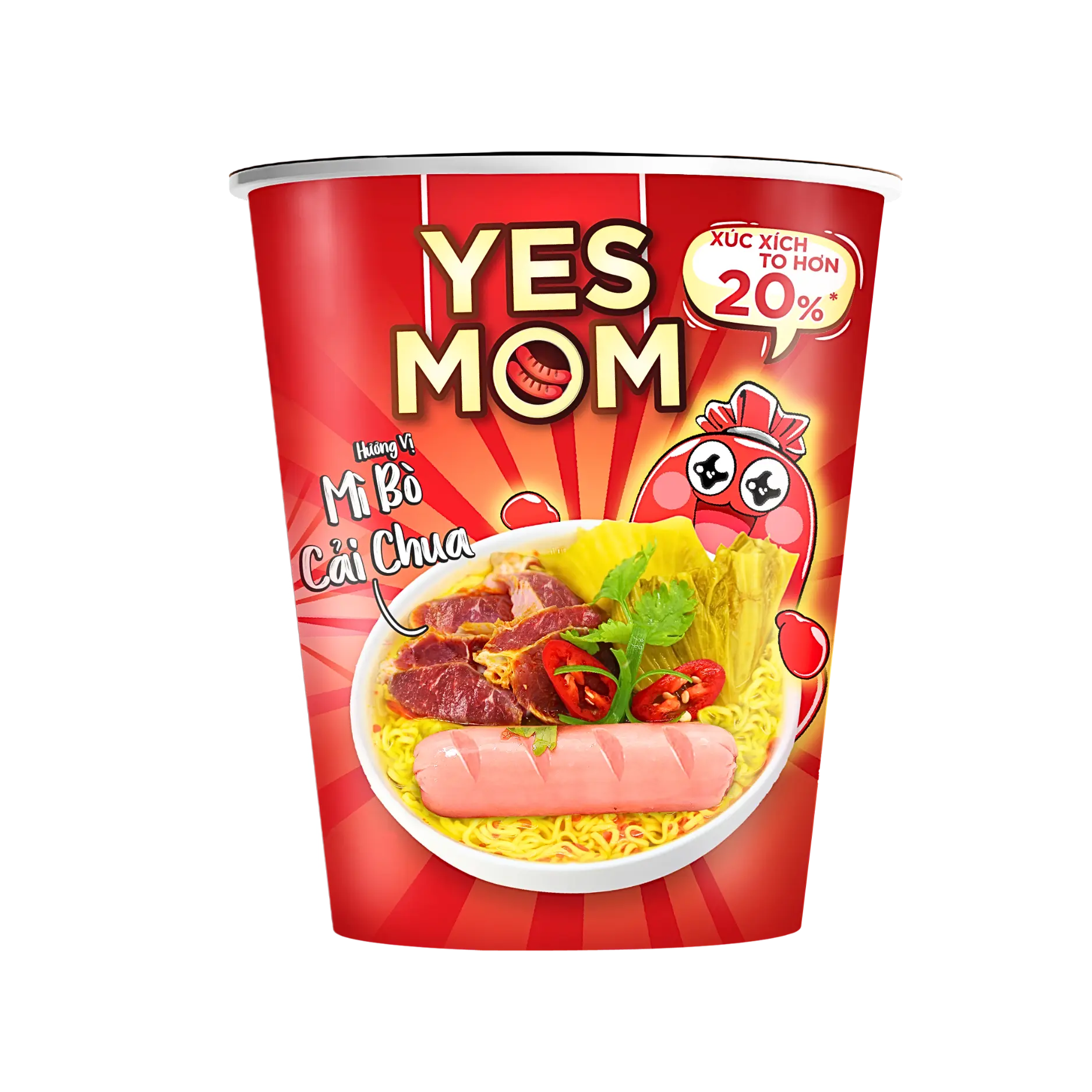 MÌ HƯƠNG VỊ BÒ CẢI CHUA YESMOM